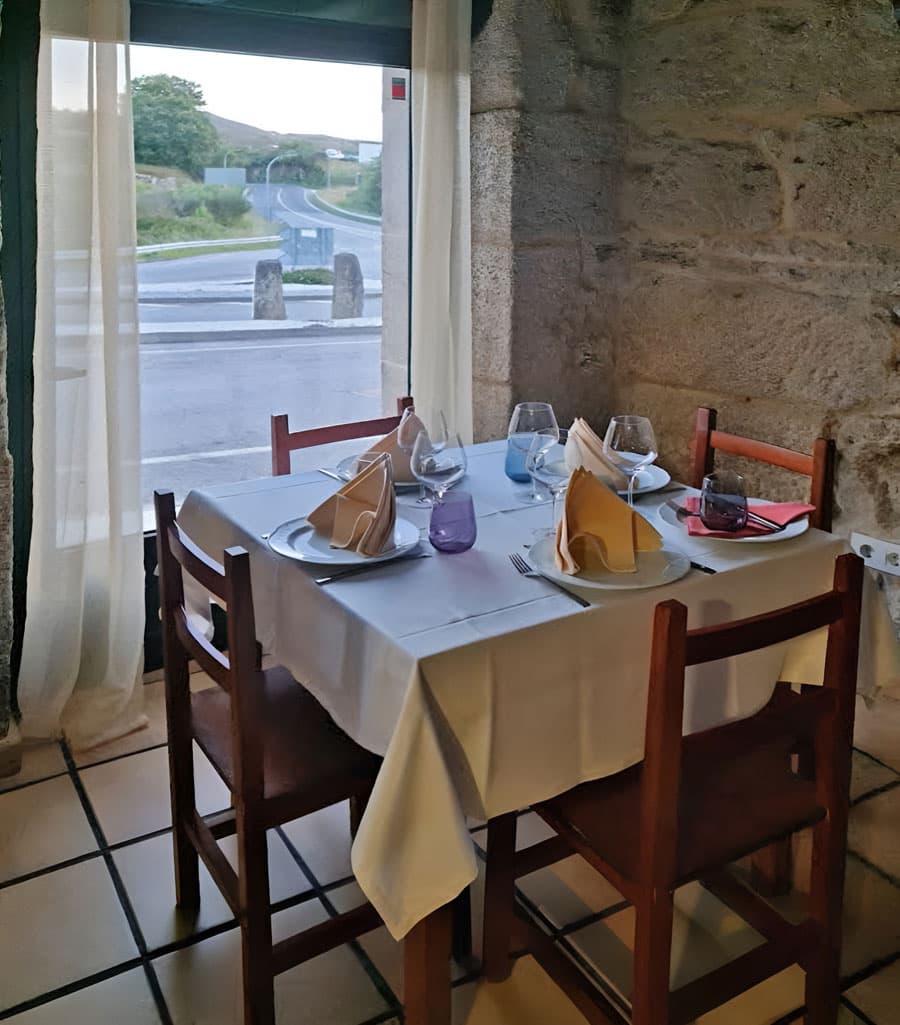Comida tradicional en Ponte Caldelas